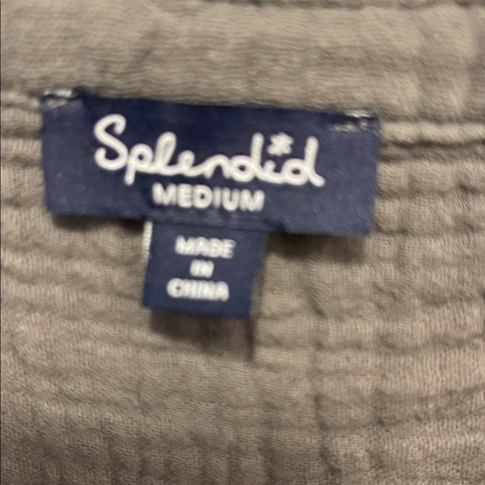 Splendid Brand-Sophisticated Olive Sleeveless Top - Picture 2 of 3
